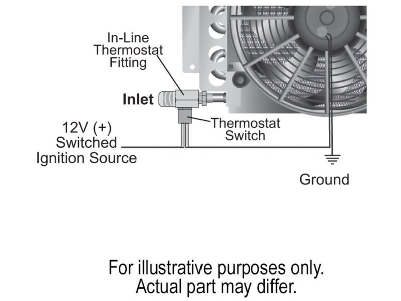Derale 13021 -6AN x -6AN In-Line Fluid Thermostat - Image 3